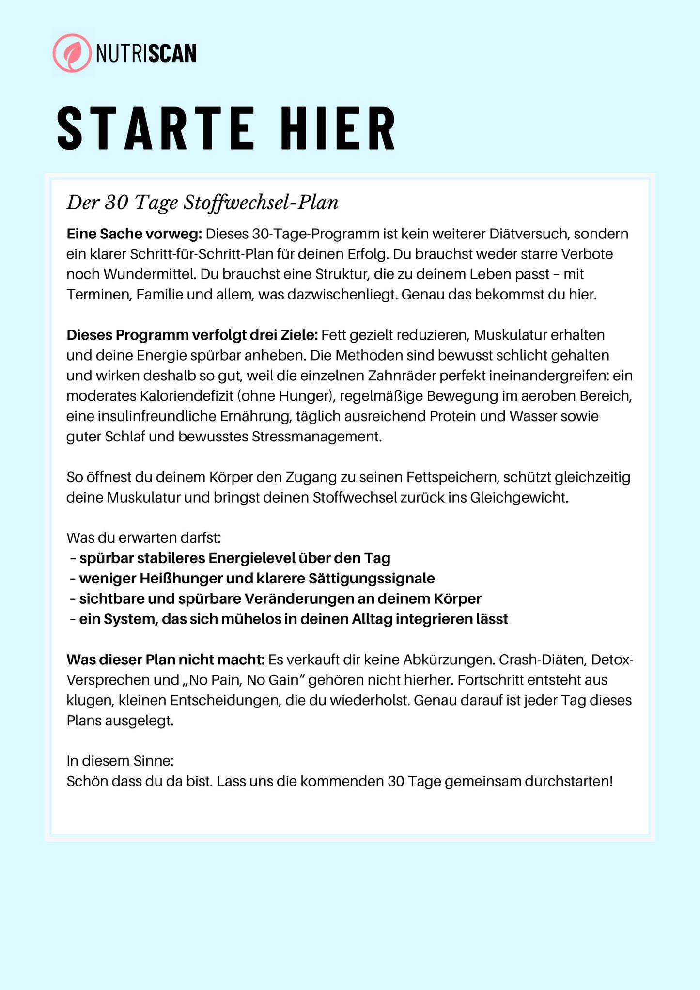 30-Tage-Stoffwechsel-Boost